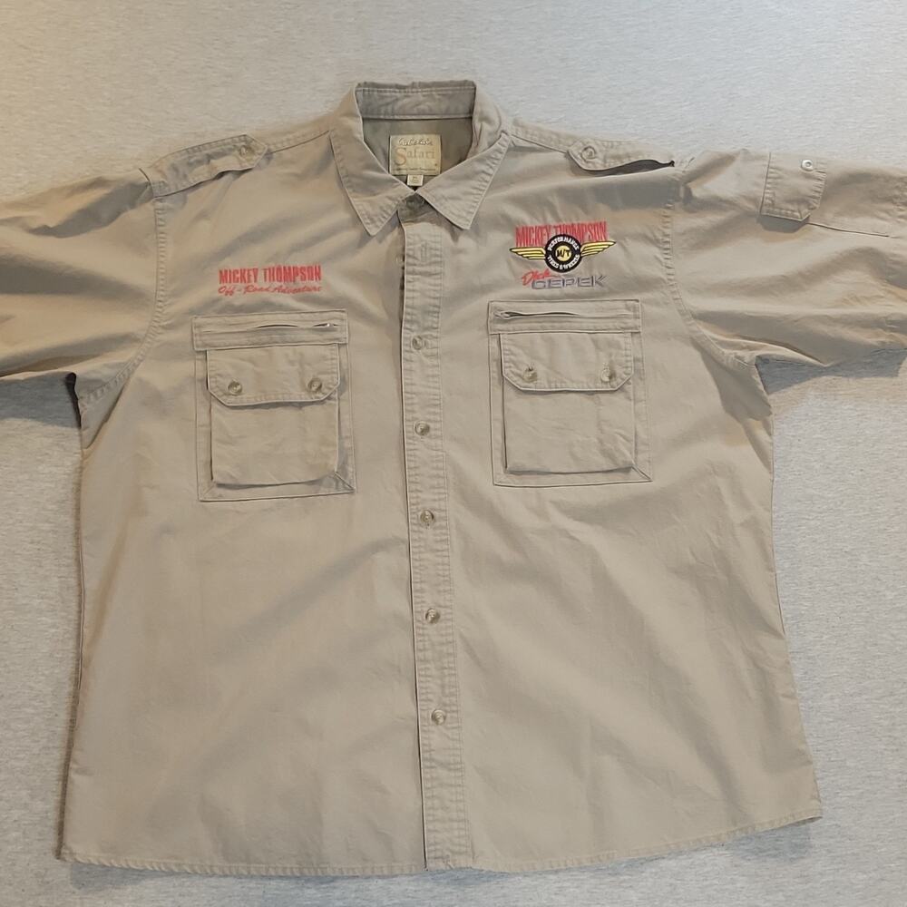 Cabela’s Safari Men’s XL Regular Long Sleeve Cotton Woven Button-Up Beige